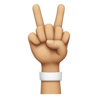 Two hands, one holding four fingers pointed up and the other holding 4 fingers pointed down, the thumb should be tucked  sticker