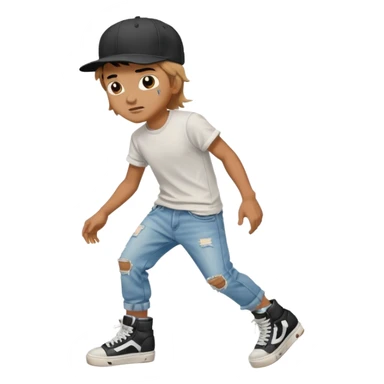 skater boy from 80s sticker