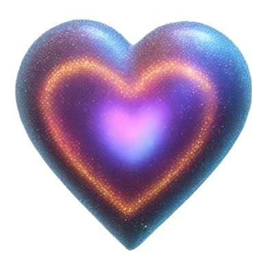 holographic heart sticker