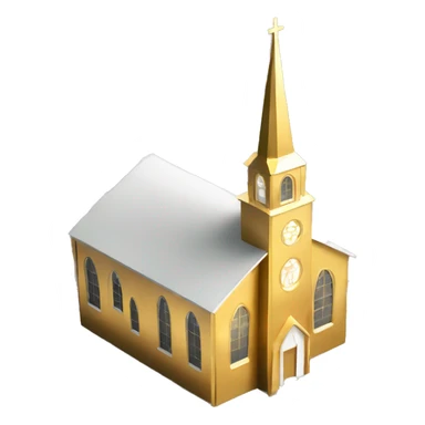 gold church building  sticker