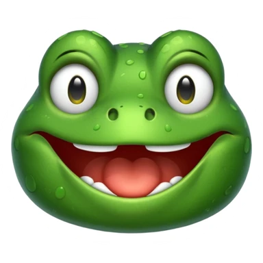 Frog emoji laughing crying  sticker