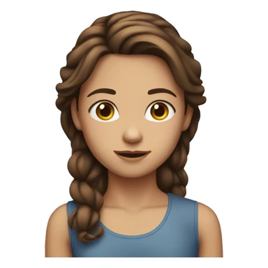 Girl with brown hair and hazel eyes sticker