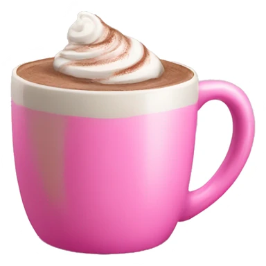 Hot Chocolate in pink mug sticker