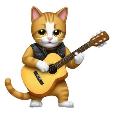 gato tocando guitarra sticker