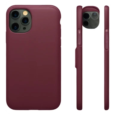 iphone 14 pro with burgundy case sticker