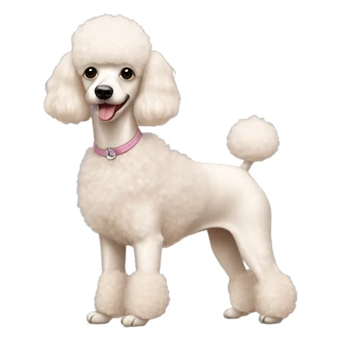 mini apricot poodle and mini white poodle  sticker