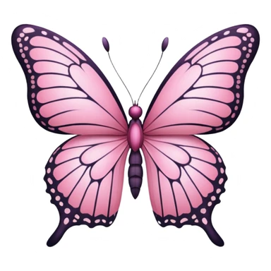 Pink butterfly emoji sticker