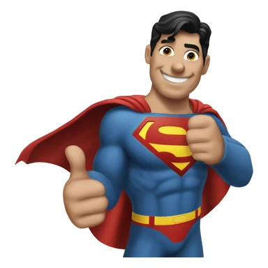 superman thumbs up sticker