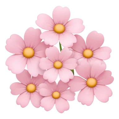 Pastel pink flowers sticker