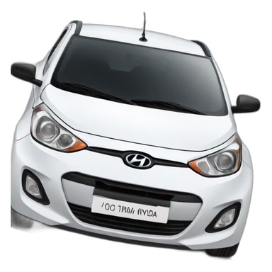 White Hyundai i10 sticker