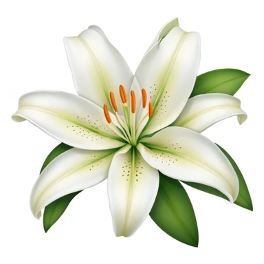 beautiful lily flower with delicate petals sticker