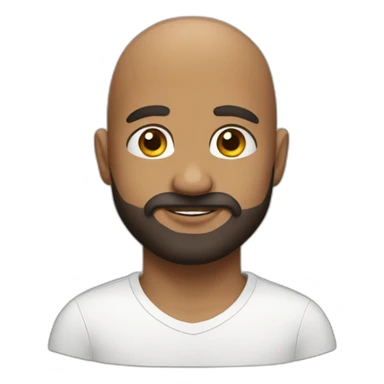 bald beard little eyes sticker
