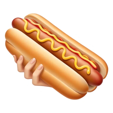 a hand holding a glizzy  sticker