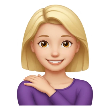 arms around neck laughing girl sticker