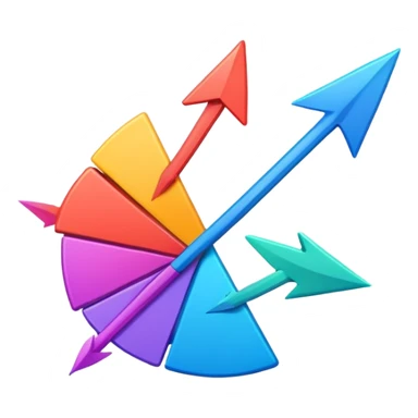 Lean Marketing concept with efficiency arrows, minimalist design, optimization charts sticker