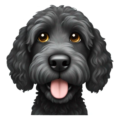 A Black Labradoodle sticker