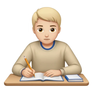 Doing homework sticker