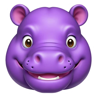 Happy Purple Hippo twinking  sticker