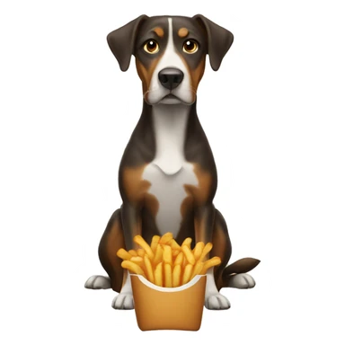Dog fries sticker