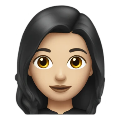 a woman with an a black scubadiver suit. she has blue eyes, brown long and straight hair sticker