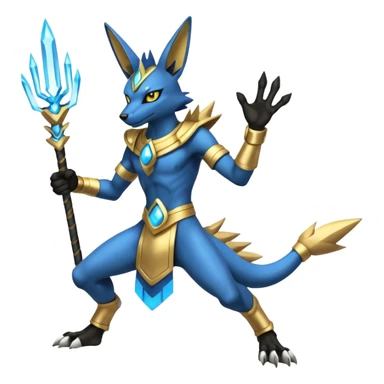 Electrike-Anubis-Lucario-Zeraora-fusion (full body) sticker