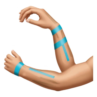 arm with kinesio tape (physiotherapy)  sticker