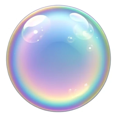 one large soap bubble with small bubbles around it sticker