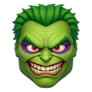Joker hulk face sticker