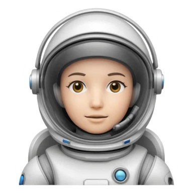 robotic Astronaut in white EVA suit with clear dome helmet sticker
