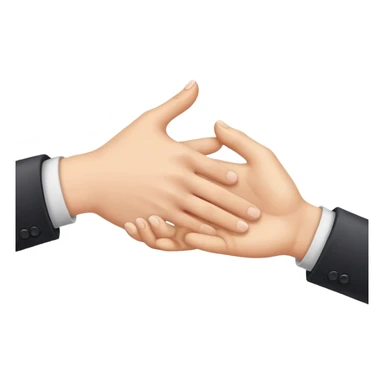two white hands in a secret handshake sticker