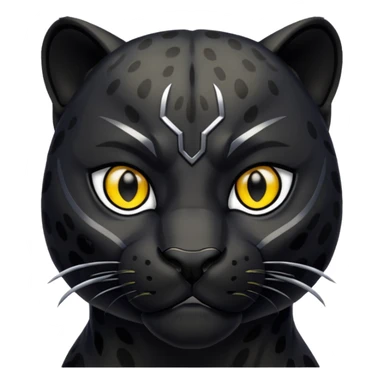 Black panther emoji that looks like this 🐆 sticker