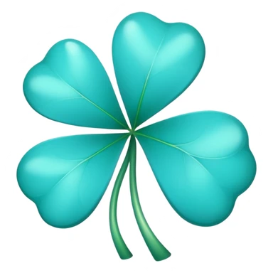 Turquoise 4 leafs clover shape without a strain sticker