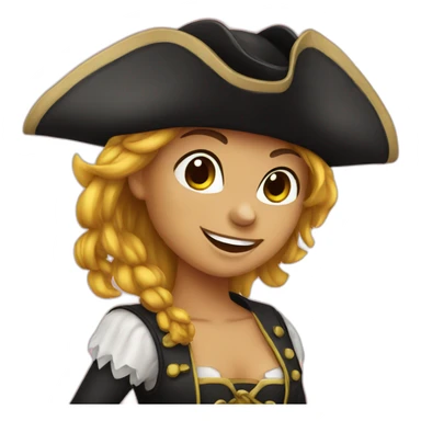 a pirate girl sticker