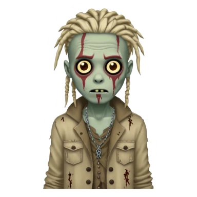 Zombie boy with dreads sticker