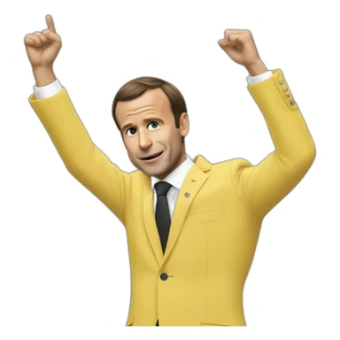 macron faisant un dab sticker