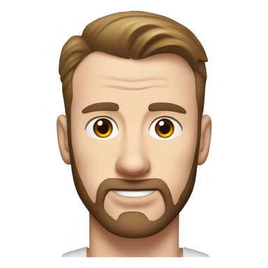 chris evans, no facial hair, shaved face sticker