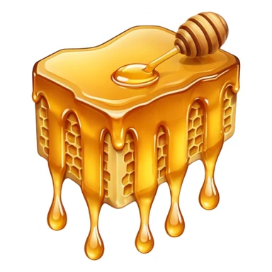 a piece of honeycomb dripping homey sticker
