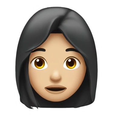 women with dark long hair is crying  sticker