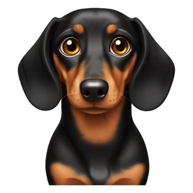  black and tan dachshund eyes close sticker