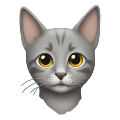 cute grey cat in true detective sticker