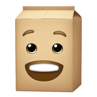 Milkbox with eyes and mouth and hands sticker