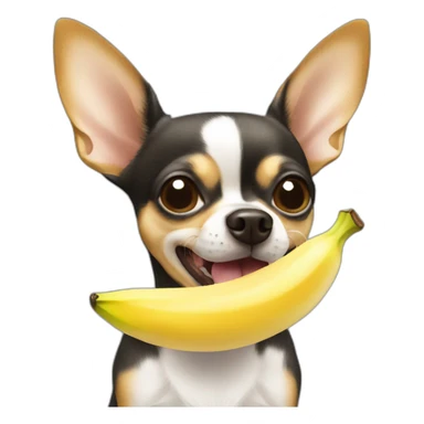 chihuahua licks banana sticker