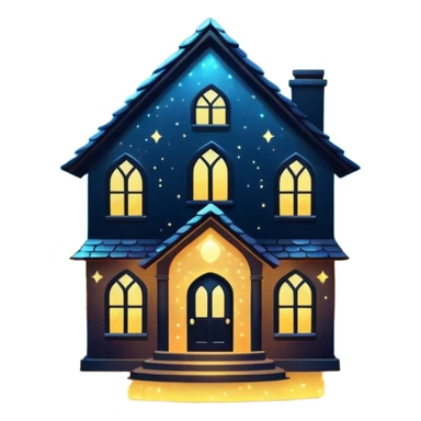 house silhouette with sparkles inside sticker