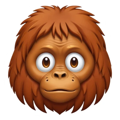normal orangutan emoji with a single tear sticker