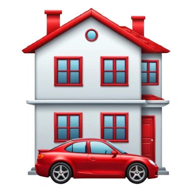 car in house sticker