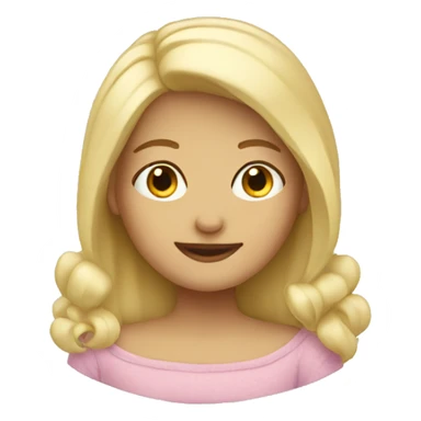 blond cozy girl sticker