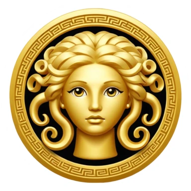 golden versace medusa sticker