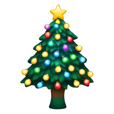 Christmas tree with colorful lights sticker