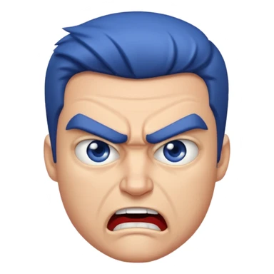 Créame una imagen de Ethan de Blu strike enojado sticker