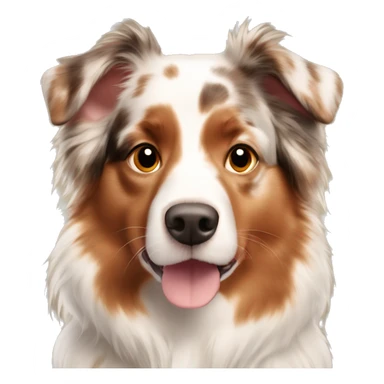red Merle Australian shepherd with a blonde girl  sticker
